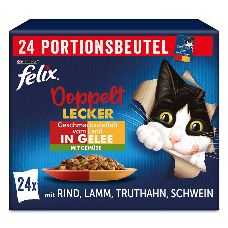 FELIX Doppelt Lecker in Gelee mit Gemüse vom Land 24x85g von Felix