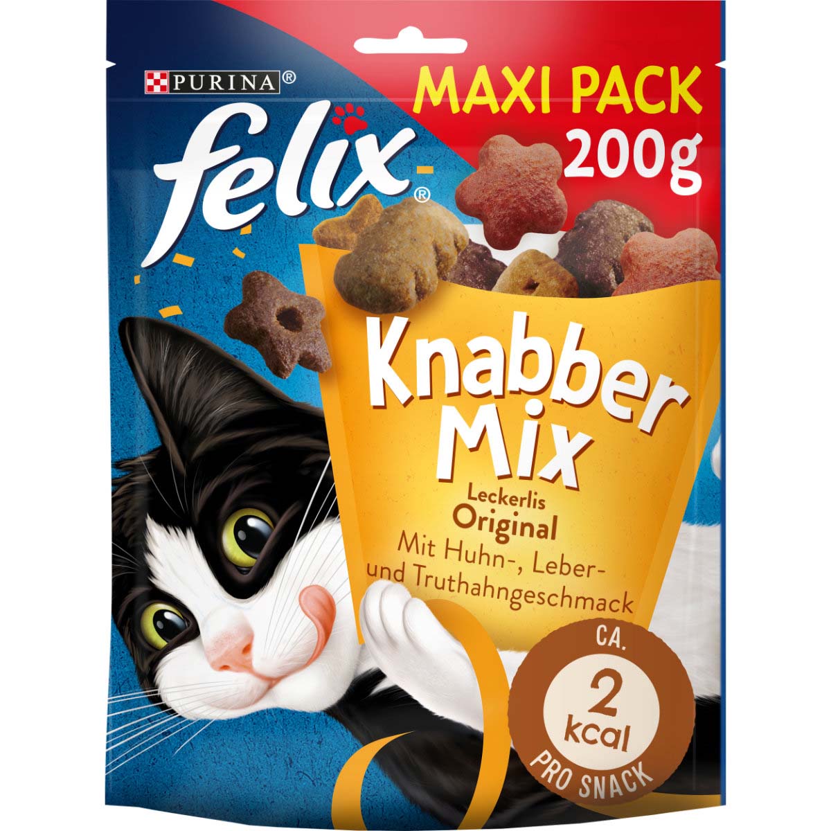 FELIX KnabberMix Original Katzensnack bunter Mix 200g von Felix