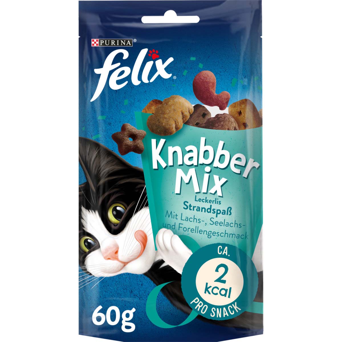 FELIX KnabberMix Strandspaß Katzensnack bunter Mix 4x60g von Felix