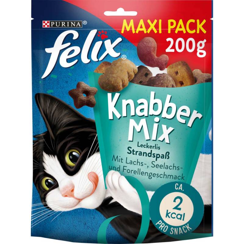 FELIX KnabberMix Strandspaß Katzensnack bunter Mix 200g von Felix