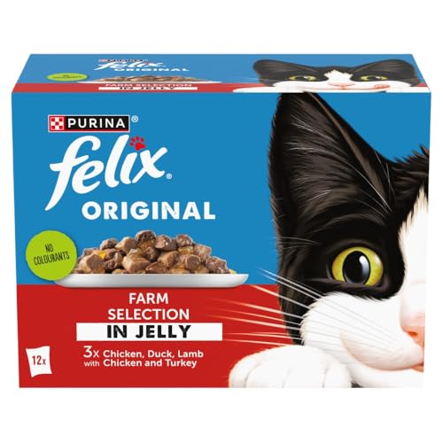 FELIX Original Farm Favorites in Gelee Katzenfutter Nassfutter, 12 x 85 g FELIX Original Farm Favorites in Gelee Katzenfutter Nassfutter, 12 x 85 g von Felix