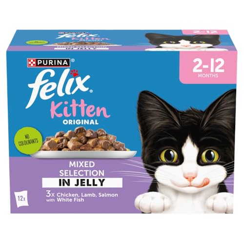 FELIX Original Kitten Mixed Menu in Jelly Nassfutter für Katzen, 12 x 85 g FELIX Original Kitten Mixed Menu in Jelly Nassfutter für Katzen, 12 x 85 g von Felix