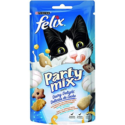 Felix Party Mix Dairy Delight Snacks für Katzen 60 g Purina von Felix