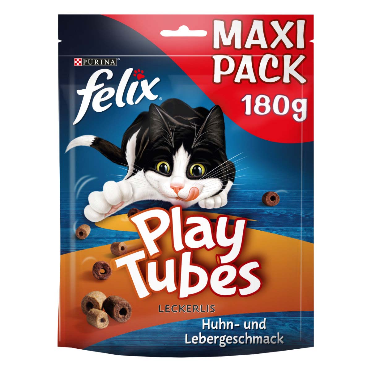 FELIX Play Tubes Katzensnack Huhn & Leber 5x180g von Felix