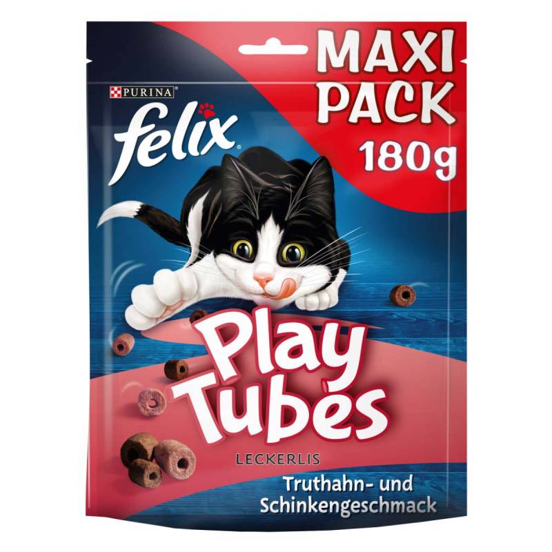 FELIX Play Tubes Katzensnack Truthahn & Schinken 180g von Felix