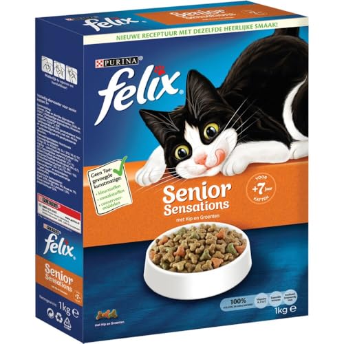 FELIX Senior Sensations - Kip & Groenten - Kattenvoer - 1 kg von Felix