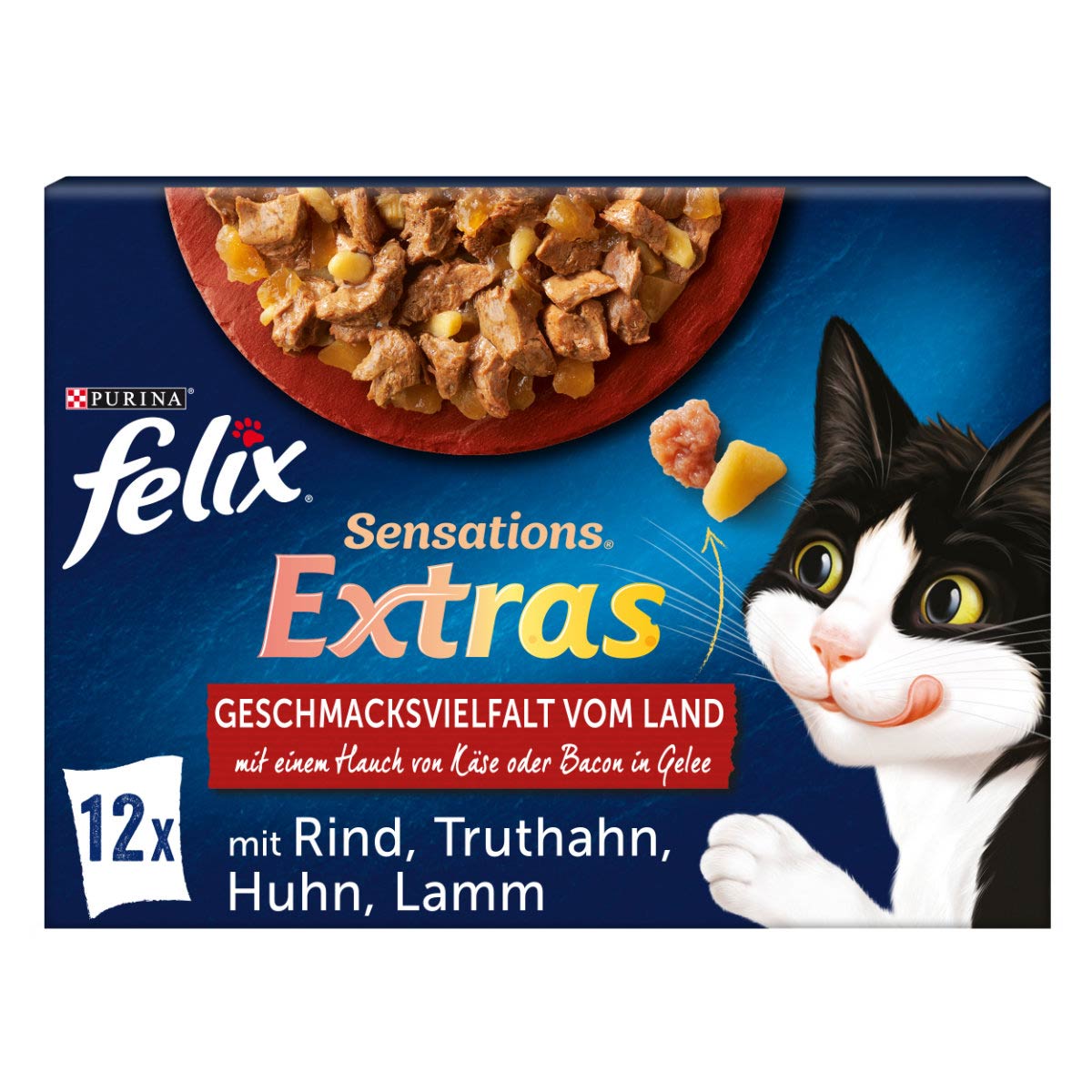 FELIX Sensations Extras in Gelee Geschmacksvielfalt vom Land 12x85g von Felix