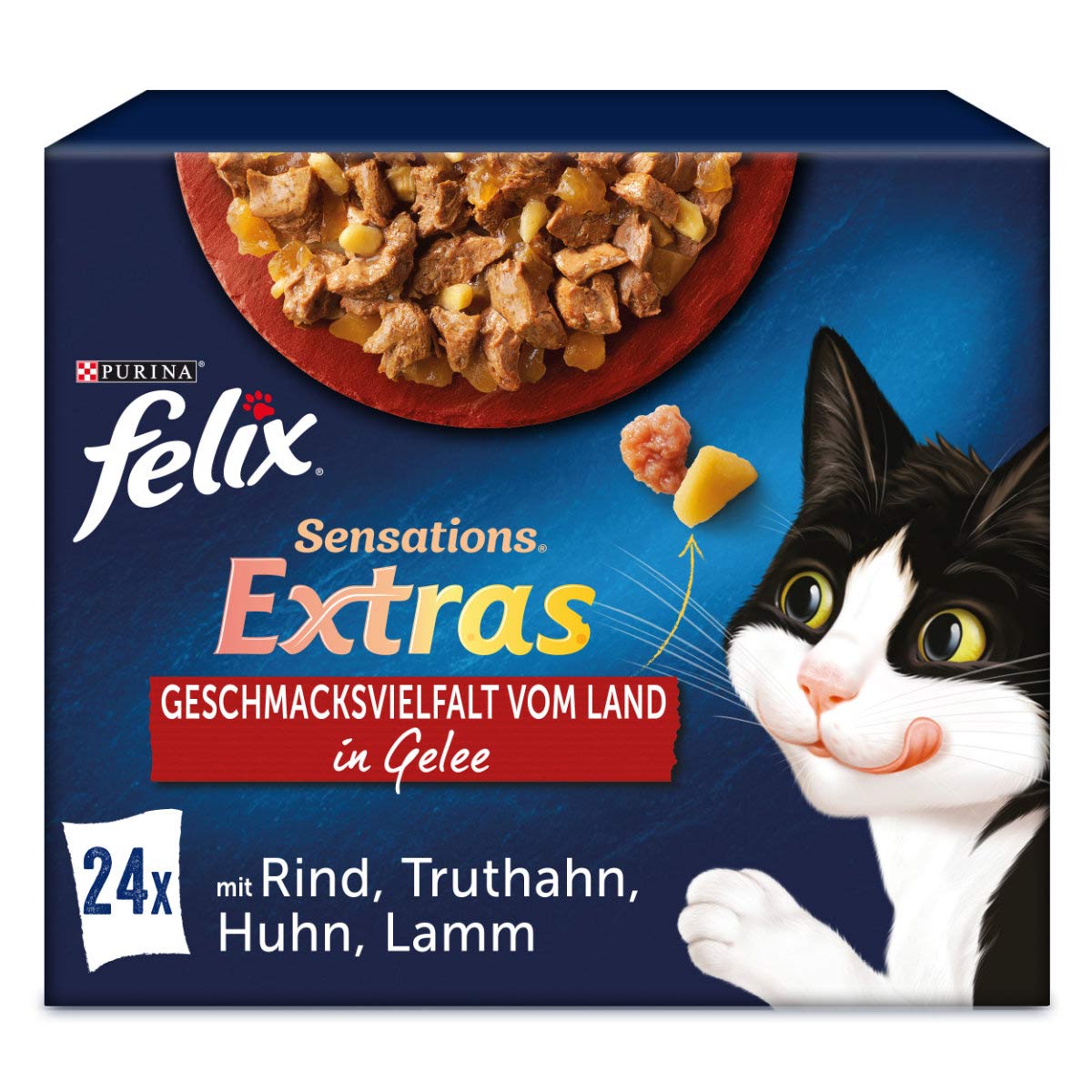 FELIX Sensations Extras in Gelee Geschmacksvielfalt vom Land 24x85g von Felix
