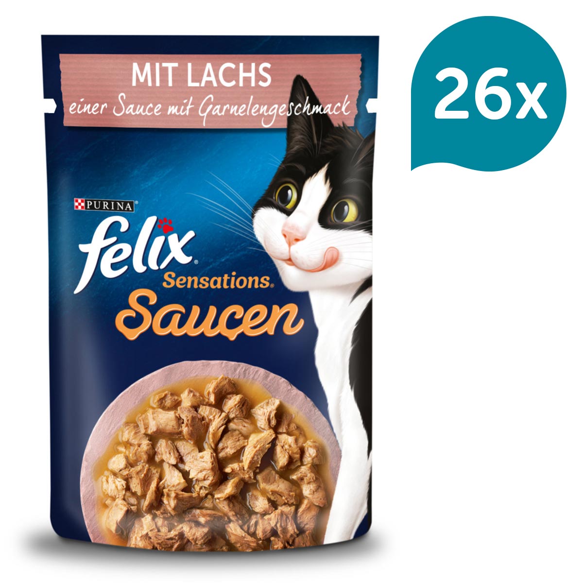 FELIX Sensations Saucen mit Lachs & Garnelengeschmack 26x85g von Felix
