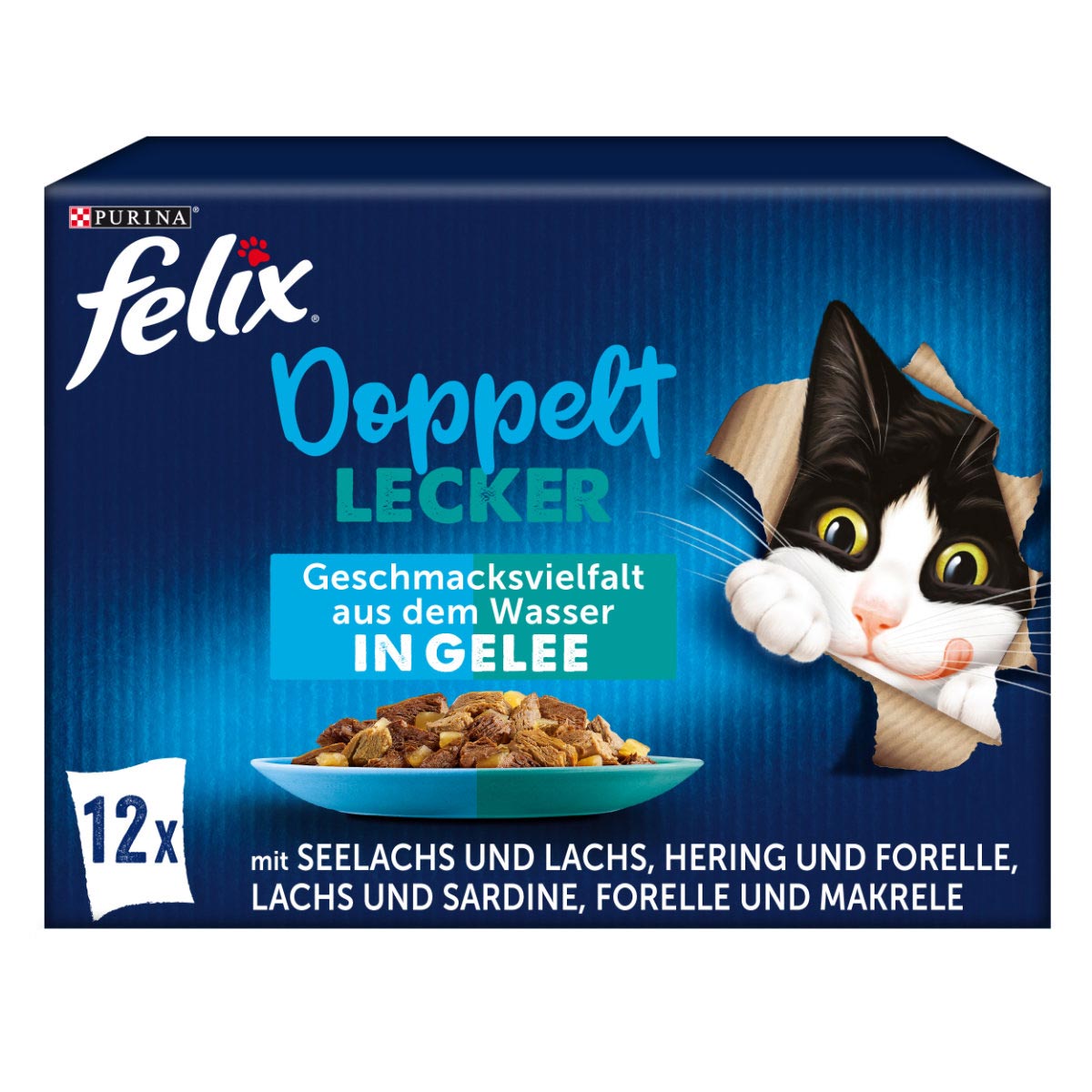 FELIX So gut wie es aussieht Doppelt Lecker in Gelee Geschmacksvielfalt aus dem Wasser 12x85g FELIX So gut wie es aussieht Doppelt Lecker in Gelee Geschmacksvielfalt aus dem Wasser 12x85g von Felix