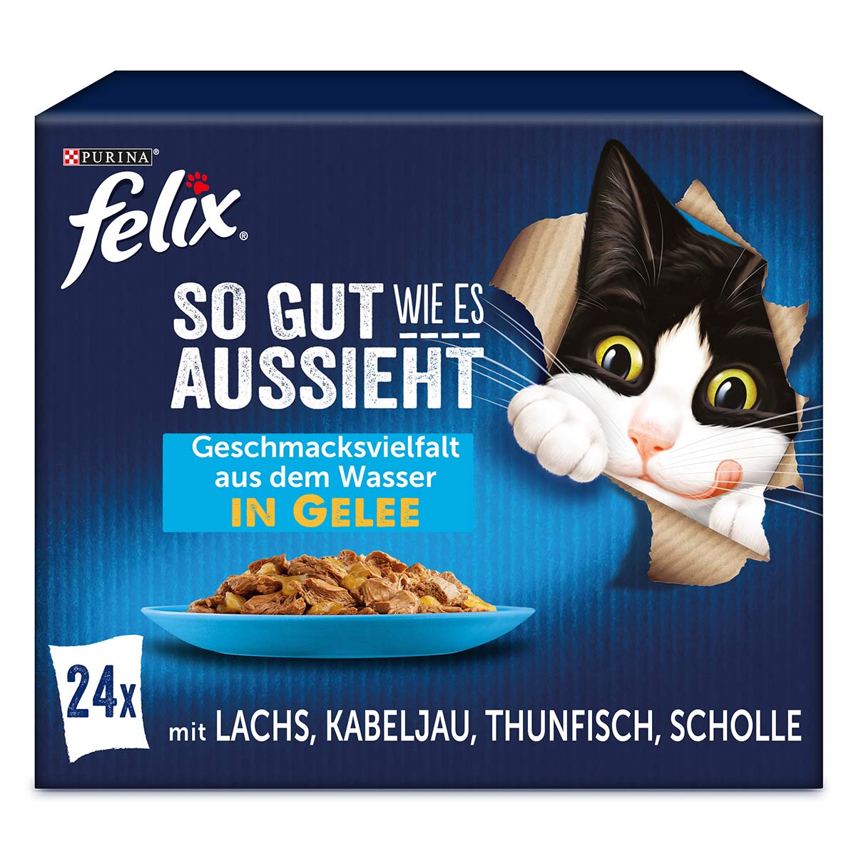 FELIX So gut wie es aussieht in Gelee Geschmacksvielfalt aus dem Wasser 24x85g von Felix