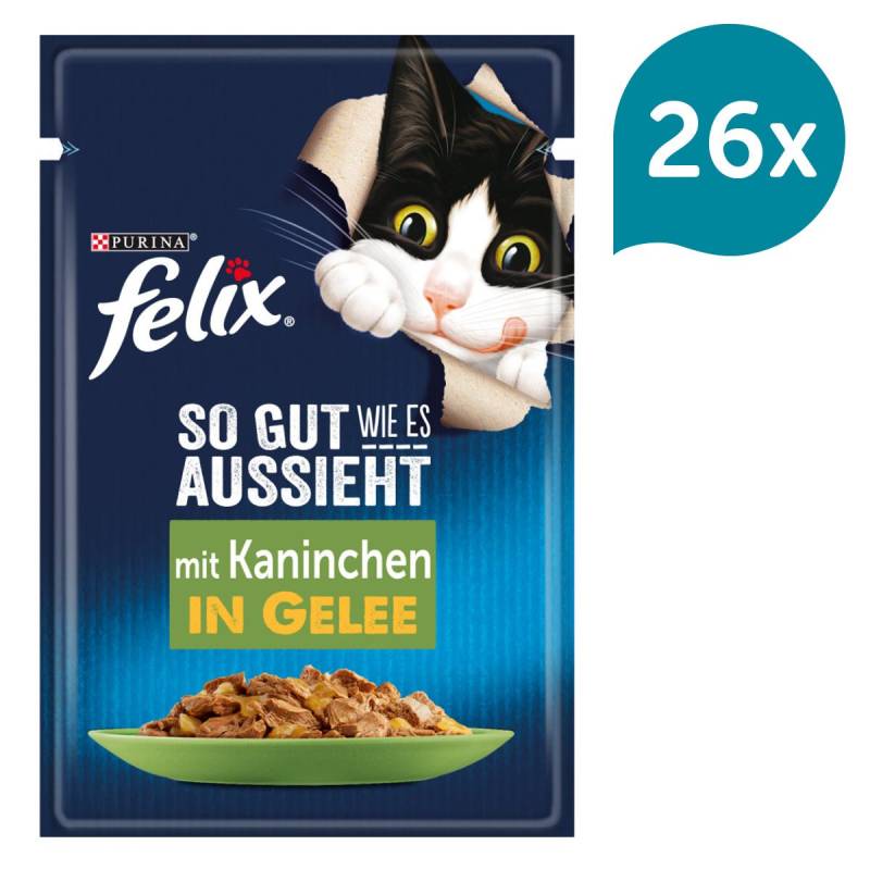 FELIX So gut wie es aussieht in Gelee mit Kaninchen 26x85g von Felix