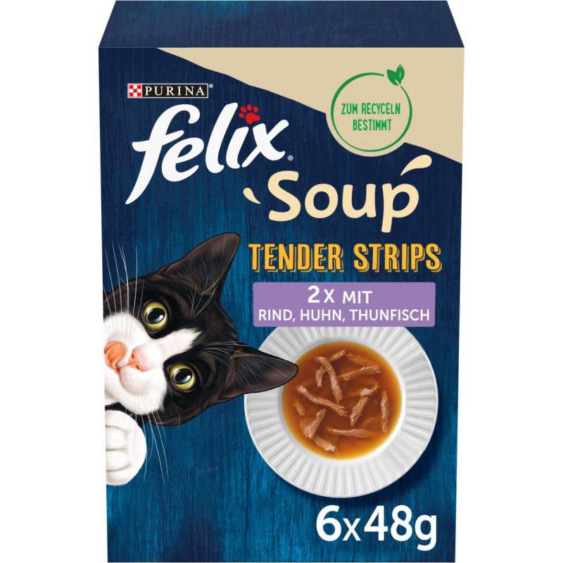 FELIX Soup Tender Strips Gemischte Vielfalt 48x48g von Felix