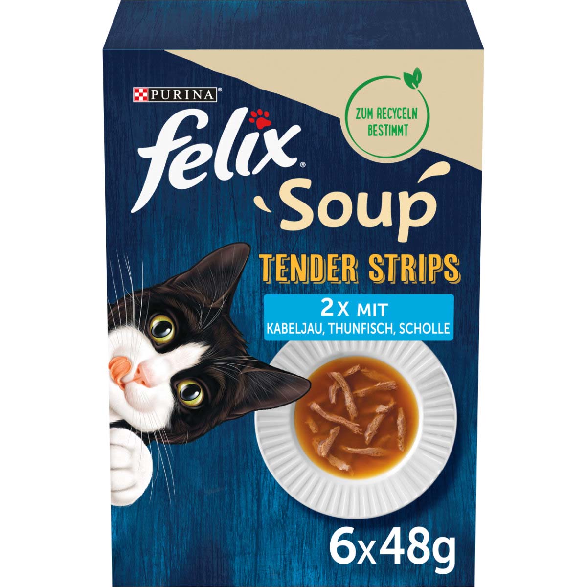 FELIX Soup Tender Strips Vielfalt aus dem Wasser 6x48g von Felix