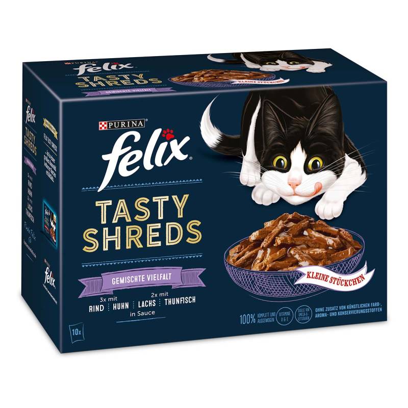 FELIX Tasty Shreds Gemischte Vielfalt 30x80g von Felix