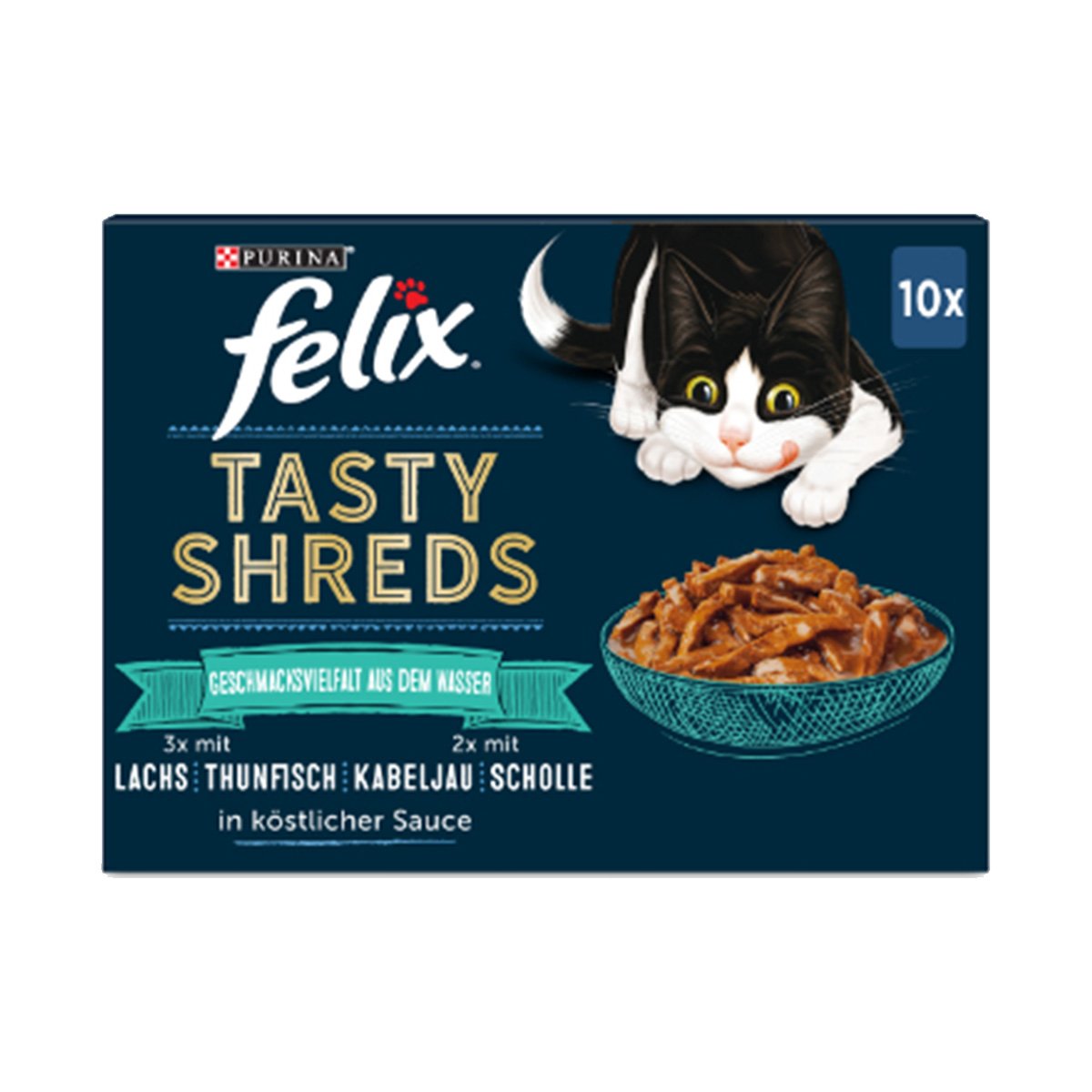 FELIX Tasty Shreds Geschmacksvielfalt aus dem Wasser 30x80g von Felix