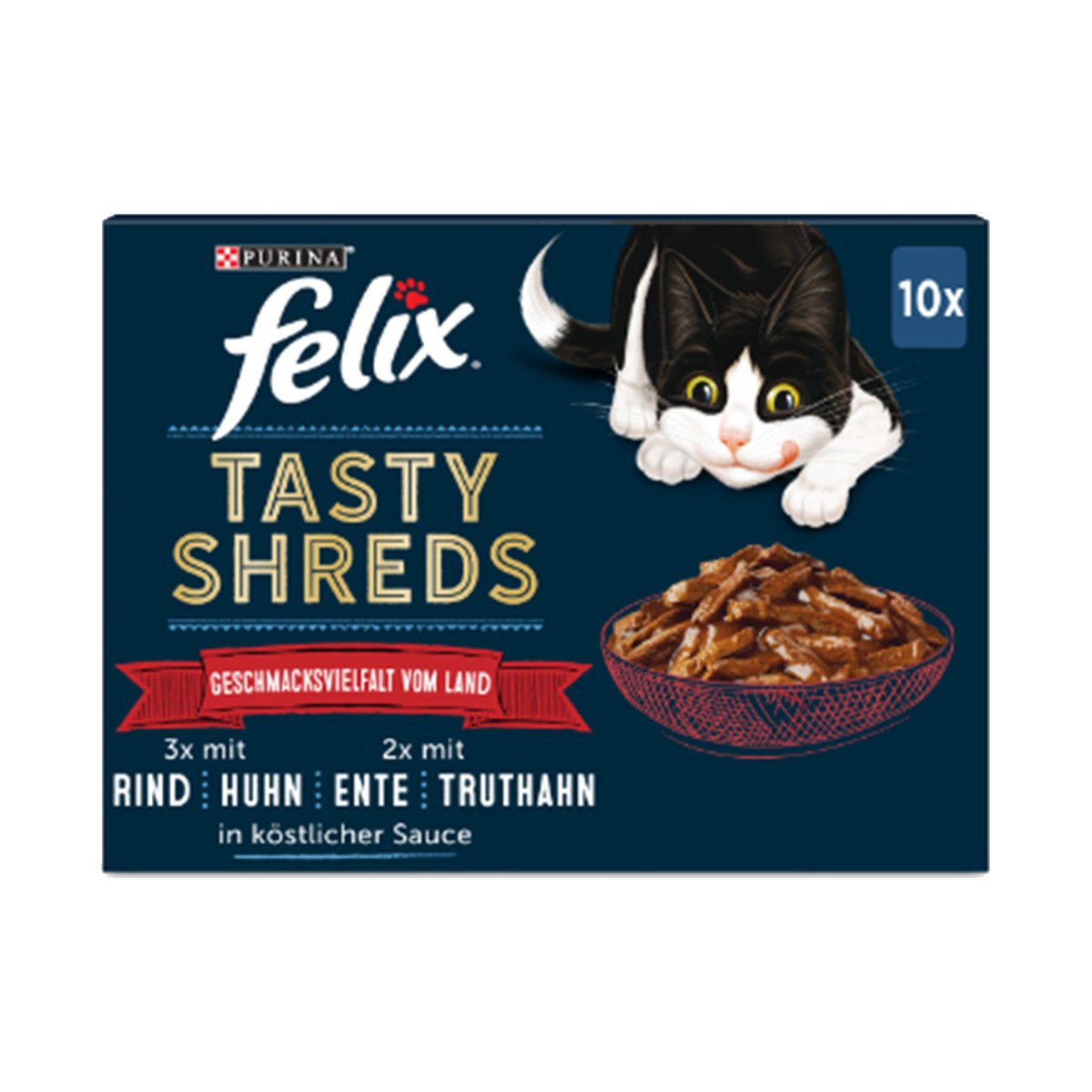 FELIX Tasty Shreds Geschmacksvielfalt vom Land 30x80g von Felix