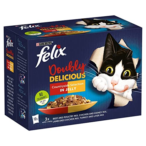 Felix As Good As It Looks Double Delicious Katzenfutter Fleisch, 12 x 100 g von Felix