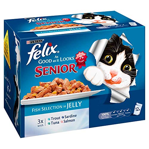 Felix As Good As It Looks Senior Fish Chunks Pouch In Jelly 12x100g Felix As Good As It Looks Senior Fish Chunks Pouch In Jelly 12x100g von Felix