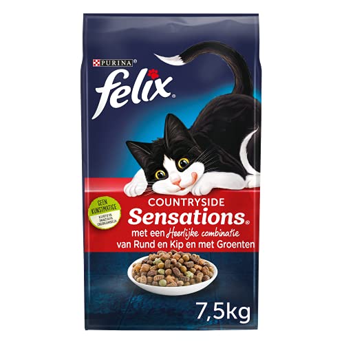 Felix Countryside Sensations Kattenvoer, Kattenbrokken met Rund, Kip & Groenten - zak 7,5kg von Felix