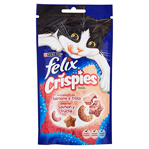 Felix Crispies salmone e trota purina 45gr - Snack per Gatto von Felix