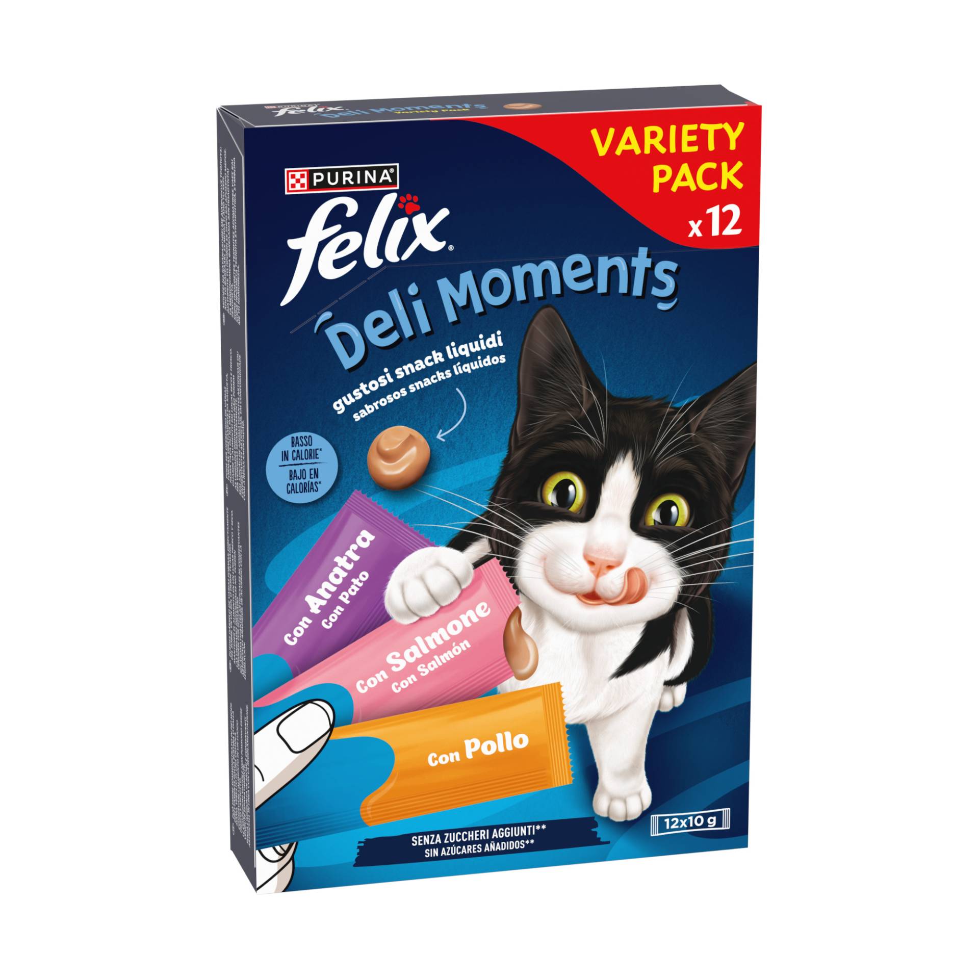 Felix Deli Moments Multipack - Huhn, Lachs & Ente 12 x 10 g von Felix