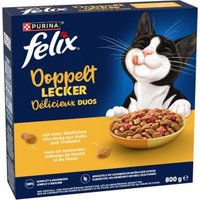 Felix Doppelt Lecker Trockenfutter Katze, Adult, Huhn und Truthahn 800 g von Felix