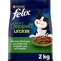 Felix Doppelt Lecker Trockenfutter Katze, Adult, Inhome 2 kg von Felix