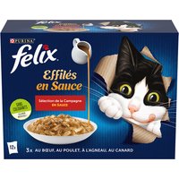 Felix "Gravy Lover - So gut wie es aussieht" 12 x 85 g - Geschmacksvielfalt vom Land ​​​​​​​(Rind, Huhn, Lamm, Ente) von Felix