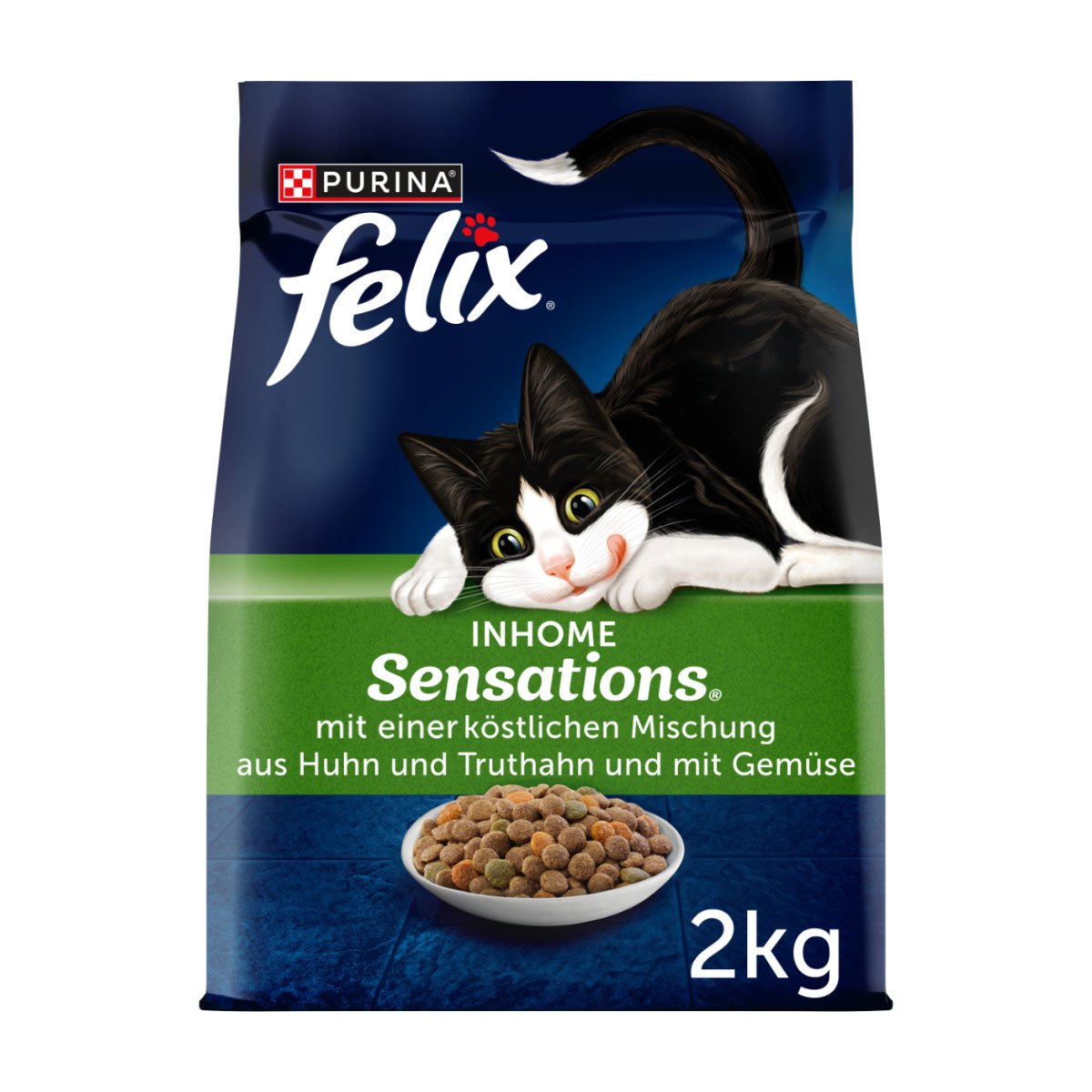 FELIX Inhome Sensations für Hauskatzen Huhn & Gemüse 2kg von Felix