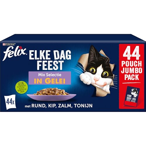 Felix Purina Fantastic Nassfutter für Katzen, für Erwachsene, 44 Beutel à 85 g, 1 Stück von Felix