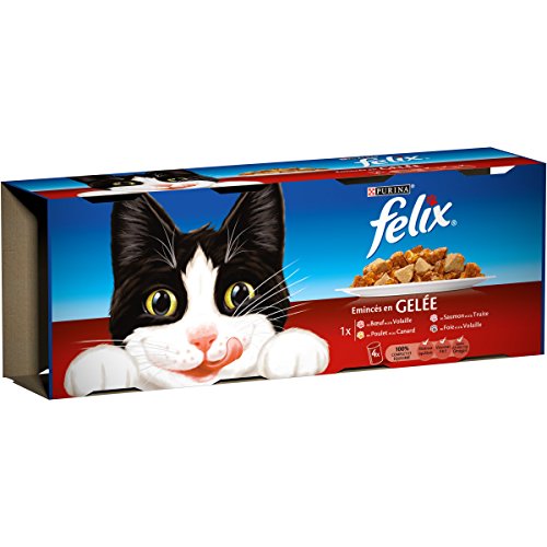 Felix Katzenfutter, zarte Stückchen in Gelee Mahlzeiten für erwachsene Katzen von Felix
