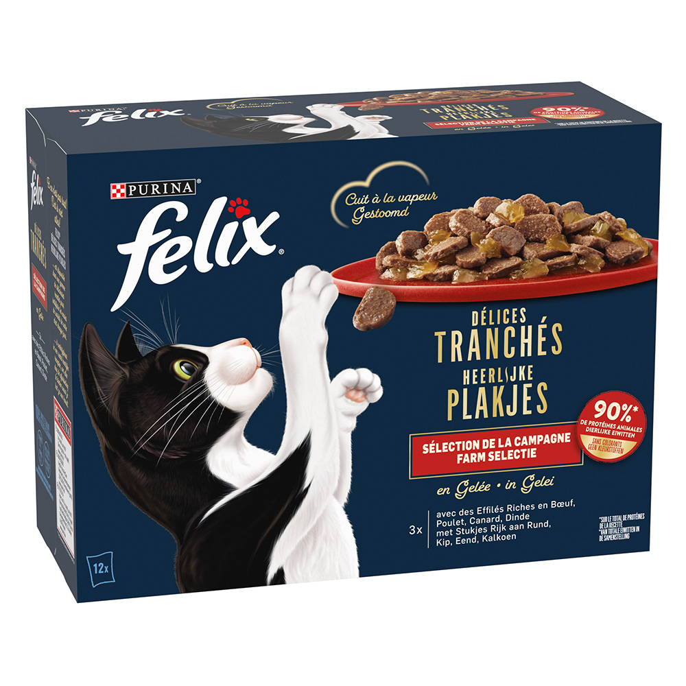 Felix Köstliche Scheibchen 12 x 80 g - Farm-Auswahl in Gelee von Felix