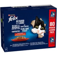 Felix Nassfutter Katze So gut wie es aussieht Adult Jumbo Paket 80 x 85 g Felix Nassfutter Katze So gut wie es aussieht Adult Jumbo Paket 80 x 85 g von Felix