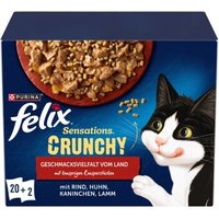Felix Sensations Crunchy Katzennassfutter in Gelee Sorten-Mix 20x85g von Felix