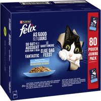 Felix So gut wie es aussieht Nassfutter Katze, Adult, Aus dem Wasser 80x85 g Felix So gut wie es aussieht Nassfutter Katze, Adult, Aus dem Wasser 80x85 g von Felix