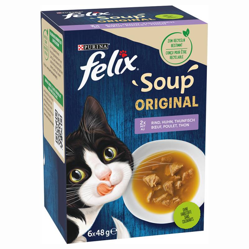 Felix Soup 6 x 48 g - Gemischte Vielfalt von Felix