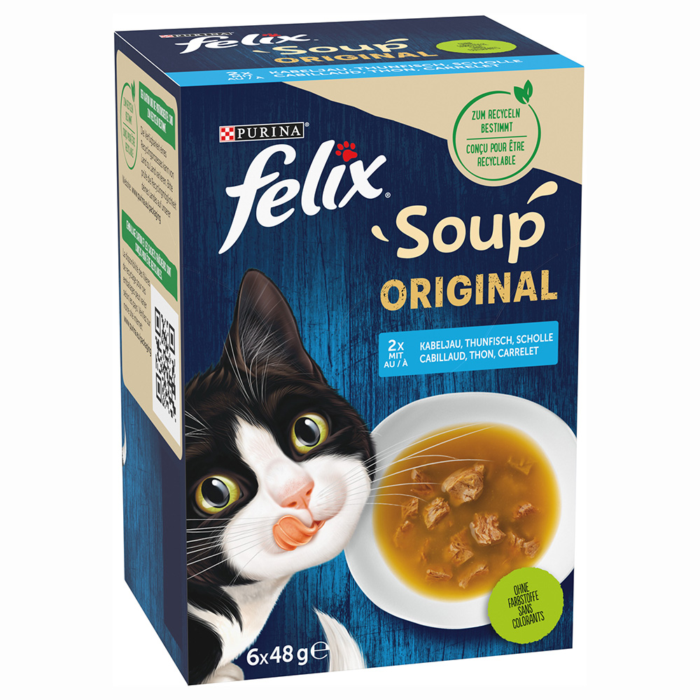 Felix Soup 6 x 48 g - Geschmacksvielfalt aus dem Wasser von Felix