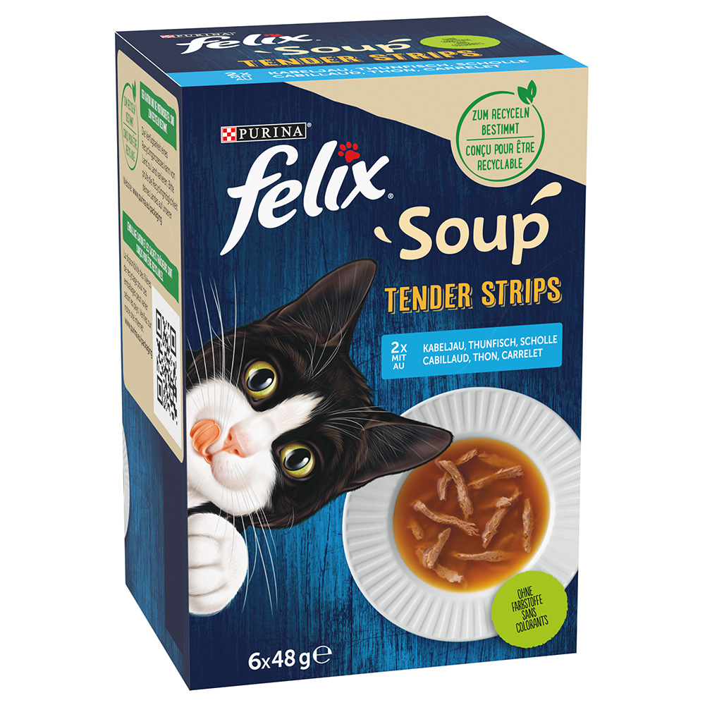 Felix Soup Filet 6 x 48 g - Geschmacksvielfalt aus dem Wasser von Felix