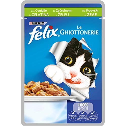 Felix die ghiottonerie Lebensmittel Nassfutter für Katze Hase 10 x 100gr von Felix