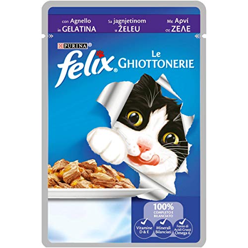 Felix die ghiottonerie Lebensmittel Nassfutter für Katze Lamm 10 x 100gr von Felix