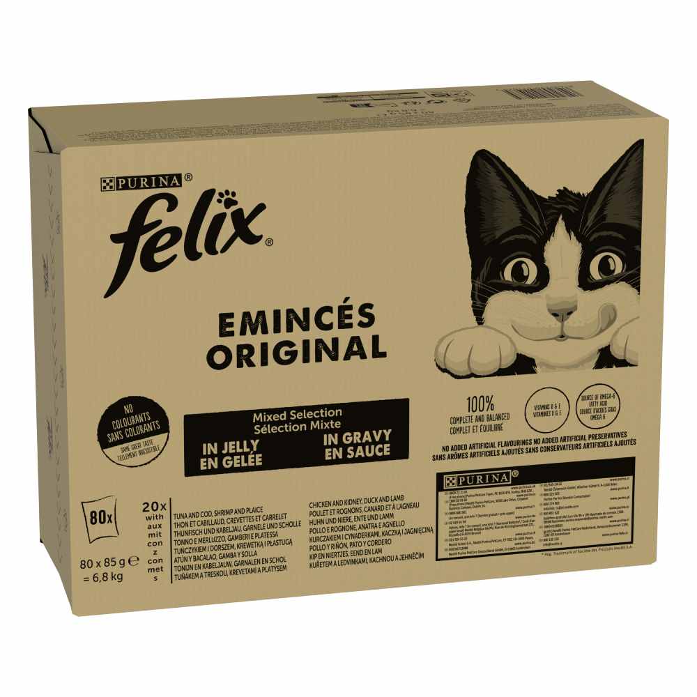 Megapack Felix Classic Pouches 80 x 85 g - Fisch & Fleisch Mix von Felix