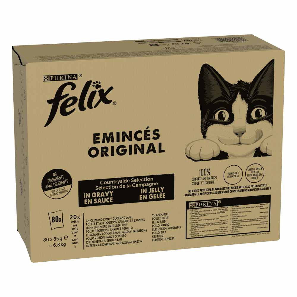 Megapack Felix Classic Pouches 80 x 85 g - Geschmacksvielfalt vom Land (4 Sorten) von Felix