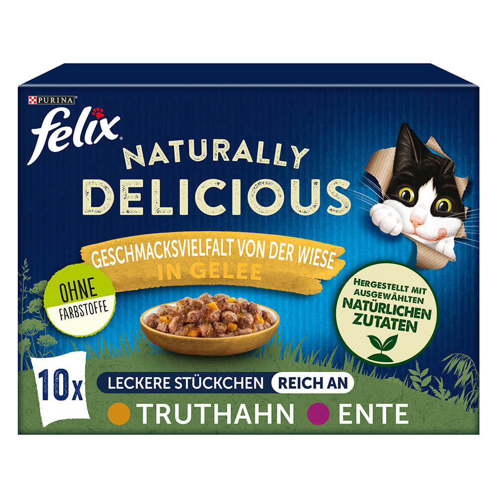 Mixpack Felix Naturally Delicious 10 x 80 g - Geflügelauswahl in Gelee von Felix