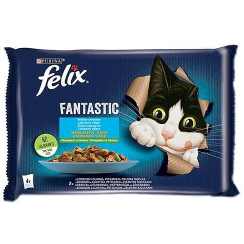 Purina Katzenfutter Lachs Zucchini Grüne Bohnen 4 x 85g Purina Katzenfutter Lachs Zucchini Grüne Bohnen 4 x 85g von Felix