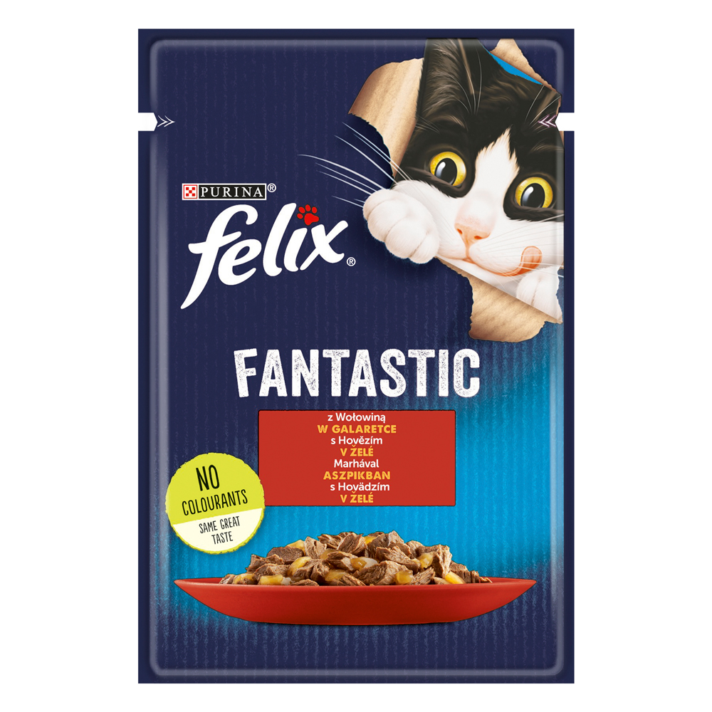 Sparpaket Felix Fantastic Pouches 52 x 85 g - Rind Sparpaket Felix Fantastic Pouches 52 x 85 g - Rind von Felix