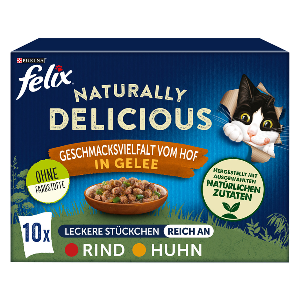 Sparpaket Felix Naturally Delicious 20 x 80 g - Farm-Auswahl in Gelee von Felix