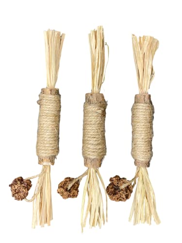 Fellefant 3 x Katzenminze Sticks - Silvervine Kausticks für Katzen für die Zahnpflege und gegen Mundgeruch - Matatabi Katzenspielzeug Fellefant 3 x Katzenminze Sticks - Silvervine Kausticks für Katzen für die Zahnpflege und gegen Mundgeruch - Matatabi Katzenspielzeug von Fellefant