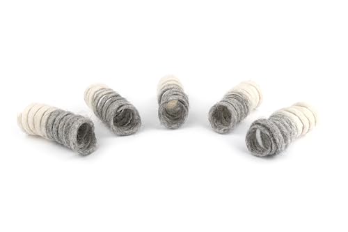 Filzspiralen für Katzen – 5er Set – Handgefertigt aus 100% natürlicher Wolle – Umweltfreundliches, nachhaltiges Katzenspielzeug – Die plastikfreie Alternative Filzspiralen für Katzen – 5er Set – Handgefertigt aus 100% natürlicher Wolle – Umweltfreundliches, nachhaltiges Katzenspielzeug – Die plastikfreie Alternative von Fellefant