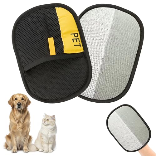 Handschuh zum Entfernen von Tierhaaren – Wiederverwendbarer Haarentferner für Katzen & Hunde – Elektrostatischer Pflegehandschuh für Kleidung, Sofa & Auto von Fellefant